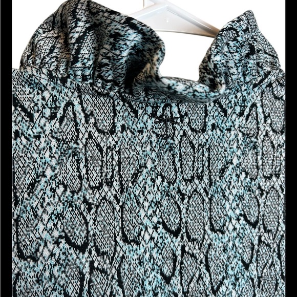 Tyler Böe Designer Blue Black Snake Animal Print Dress Size XL - Picture 7 of 8